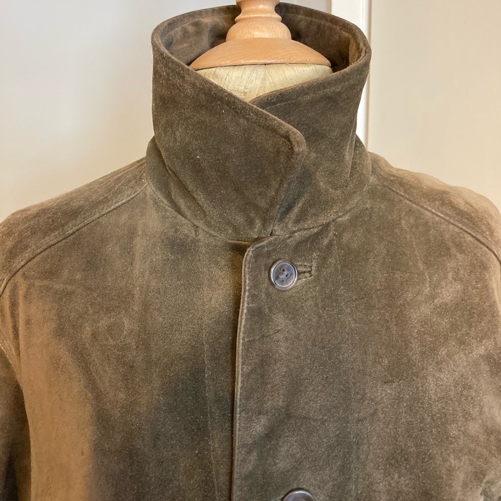 Men’s Button Front Suede Jacket - image 3